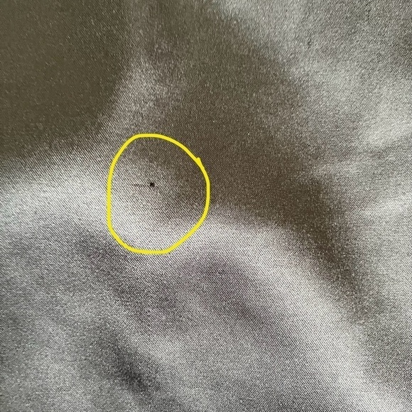 Feather Trimmed Black Satin Pajama Pants Bottoms Elastic Waist Drawstring Sz M - Picture 16 of 16